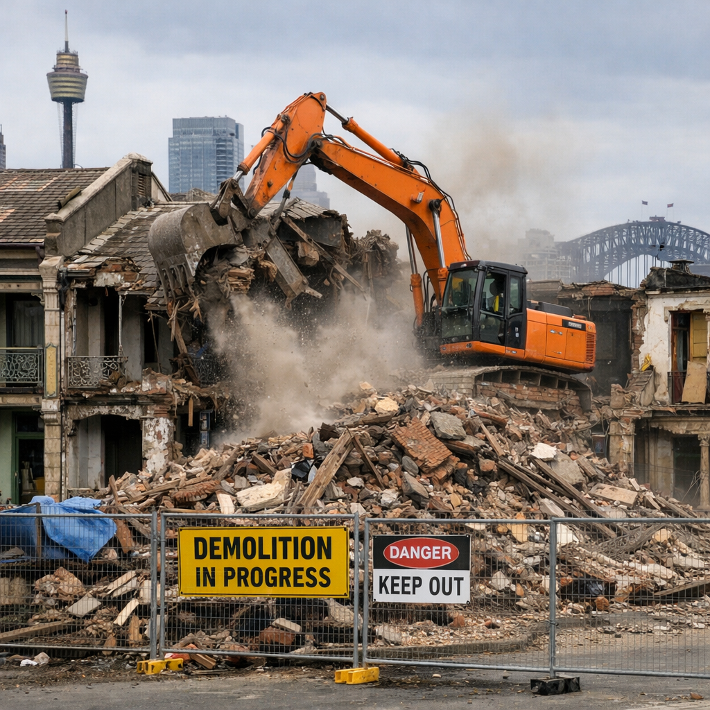 Sydney Terrace Houses Demolition-1